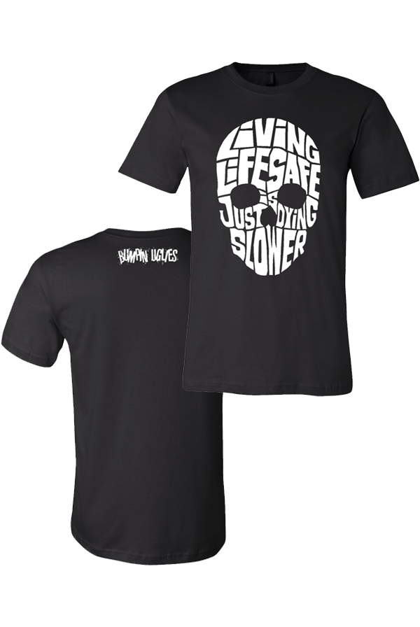 Lyric Skull Tee (Black) – Bumpin Uglies