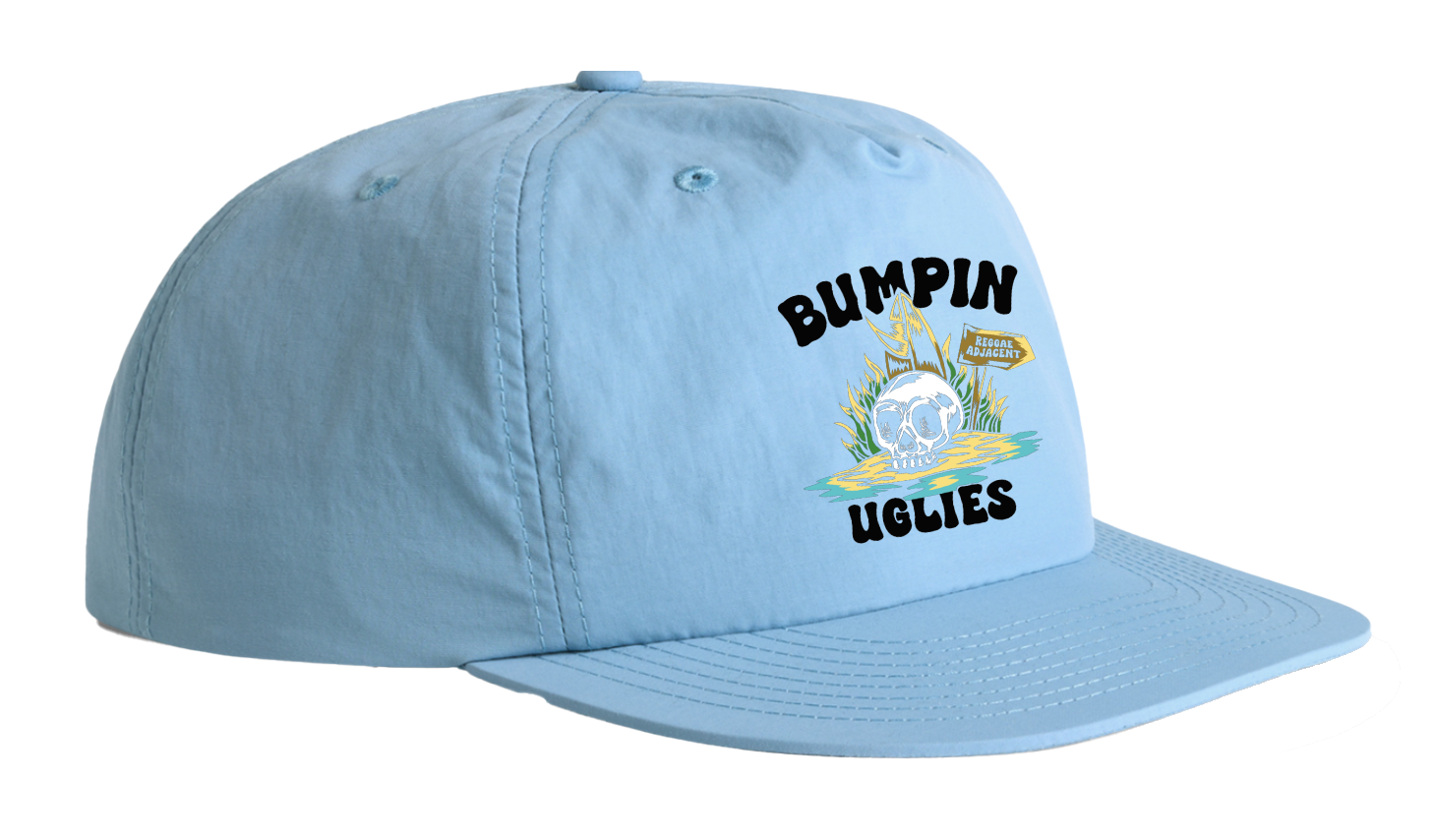 Bumpin Uglies Skeleton Surf Hat (Baby Blue)